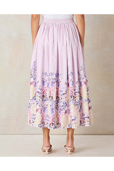 REDTAG Women Pink Printed Gathered Skirt