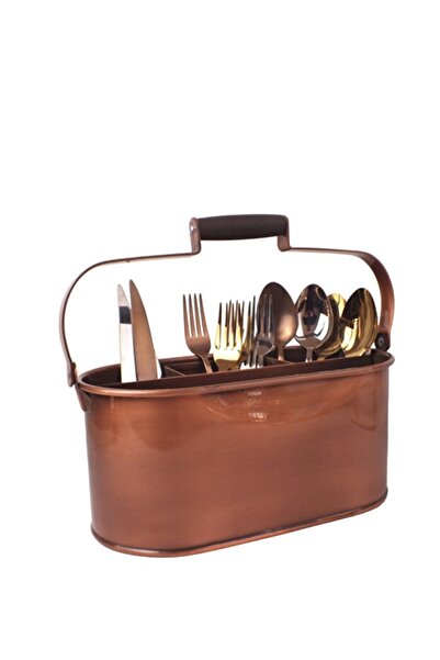 RİVO HOME DECOR Wooden Handle Metal Spoon Rest 28 cm