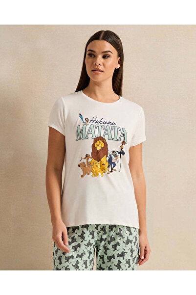 REDTAG Women White And Green Printed Pyjama Set (2 Piece)