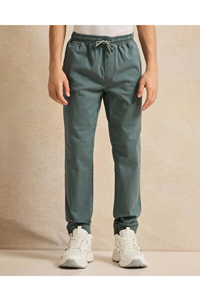 REDTAG Senior Boys Teal Pull On Trouser Without Cuff