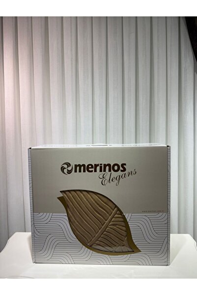 Merinos Elegans Embossed Double Dark Beige Blanket