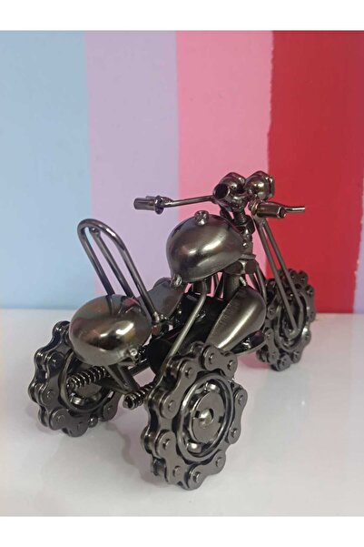 DEKOR ZÜCCACİYE HOME Dekorasyon 3 teker metal füme ATV motor maketi