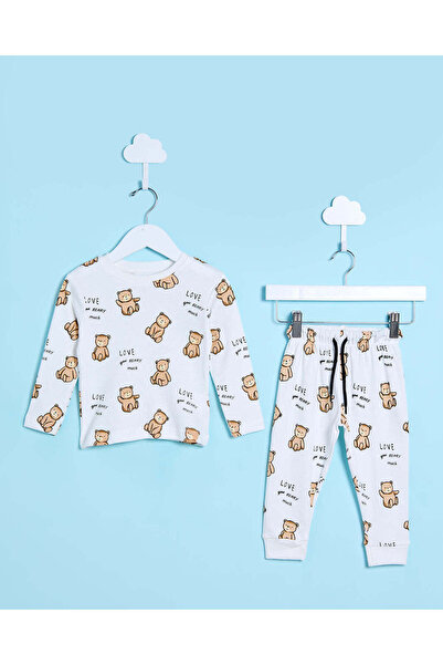 REDTAG Infant Boys Cream Printed Pyjama Set (2 Piece)