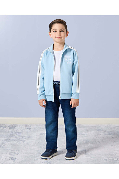 REDTAG Boys Blue Printed Sweatshirt