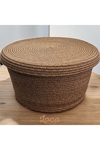 loca sweet home %100 Hasır İpli Kapaklı Sepet (X LARGE), Organizer, Düzenleyi...