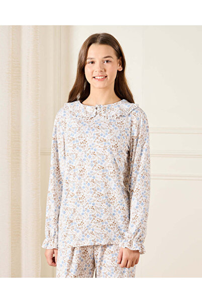 REDTAG Senior Girls Ivory Gingham Print Yummy Pajama Set (2 Piece)