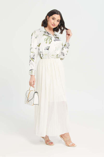 REDTAG Plisse Maxi Skirt