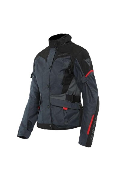 Dainese معطف نسائي من طراز Tempest 3 باللون الأسود الأبنوسي والأحمر البركاني ...