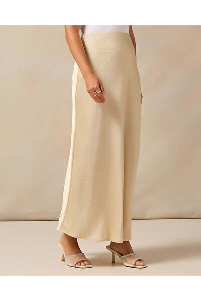 REDTAG Women Ivory Textured Skirt