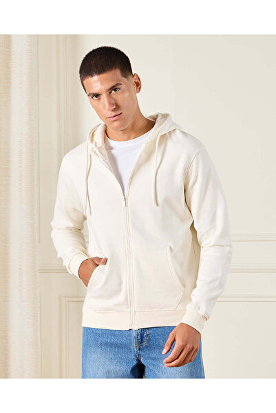 REDTAG سويت شيرت رجالي بغطاء رأس باللون البيج