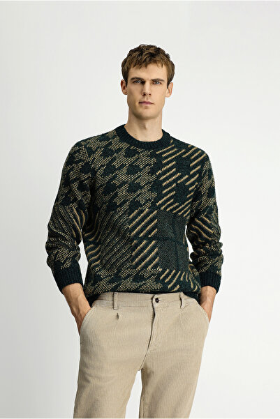 Kiğılı Crew Neck Regular Fit Patterned Knitwear Sweater