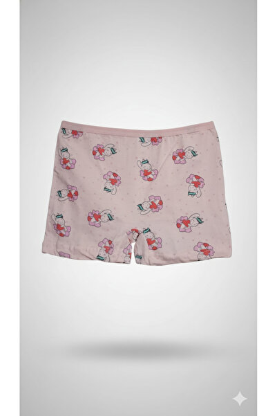 TRİYA FASHİON Girl's Boxer 4-Piece Printed Printed (Mixed Color)