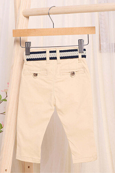 REDTAG Infant Boys Beige Belted Trousers