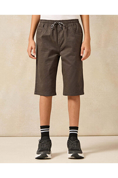 REDTAG Senior Boys Charcoal Table Shorts