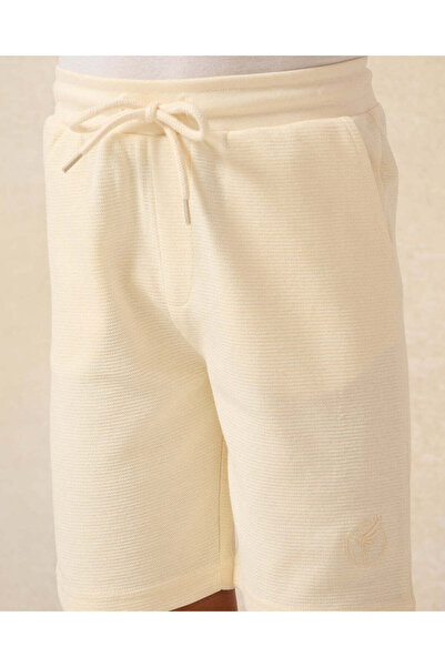 REDTAG Boys Cream Waffle Shorts