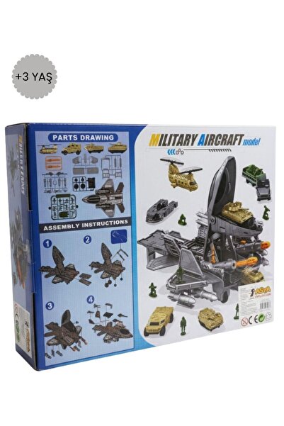 Sole Military Aircraft Model – Askeri Uçak ve Araç Seti | Büyük Taşıyıcı Jet, Mini Araç & Figür Oyuncak S