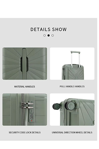 PK PARTNER 3 Piece Travel Trunk Trolley Luggage Set - Hard Case (Brown)