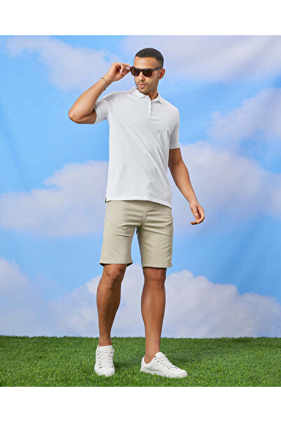 REDTAG Men Beige Pull On Shorts