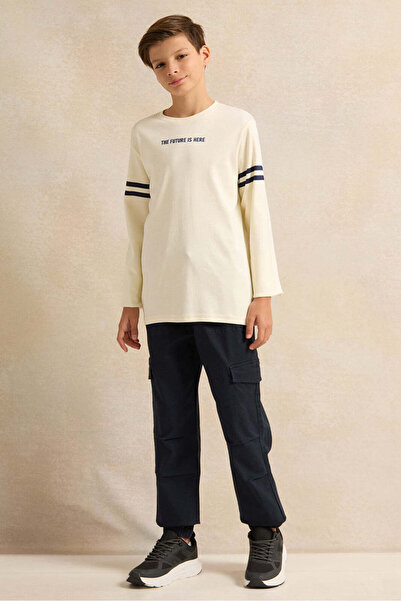 REDTAG Senior Boys Navy Cargo Jogger