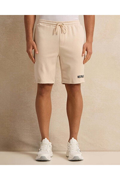 REDTAG Men Beige Lounge Printed Short