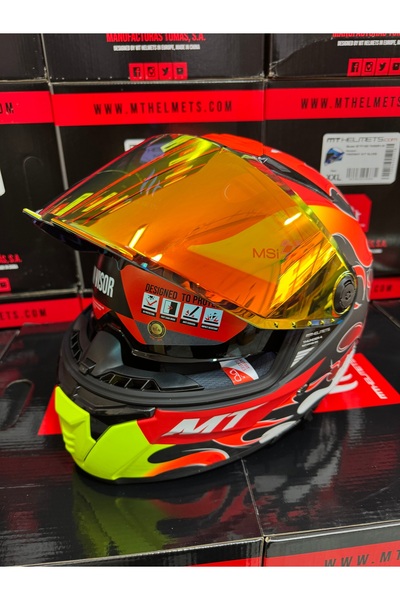 MT Helmets Thunder 4 Sv Yamanaka renkli vizörlü(+1şeffaf vizör)