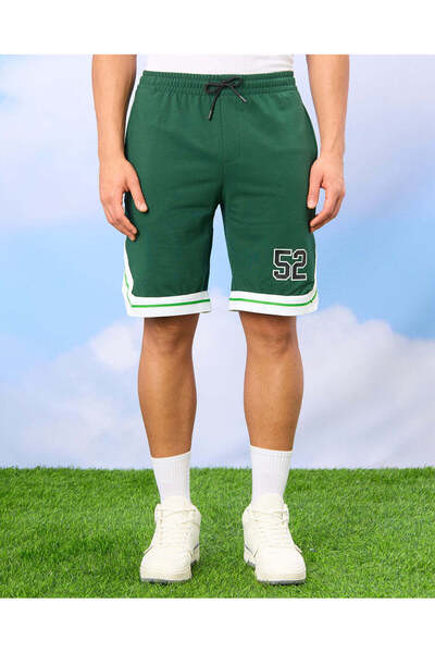 REDTAG Men Green Active Shorts