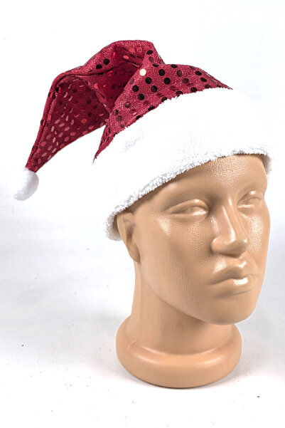 Binbirreyon Sequin Christmas Hat Fleece Hood Me053