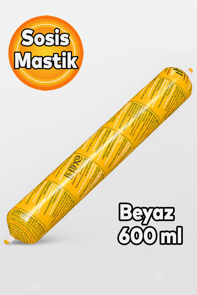 Badem10 Sosis Mastik Beyaz 600 ml Yüksek Performanslı Yapıştırıcı Mastik Mont...