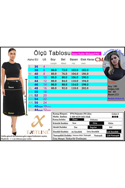 EXİTLİNE Women's Winter Classic Velvet Black Skirt with Belt and Accessories