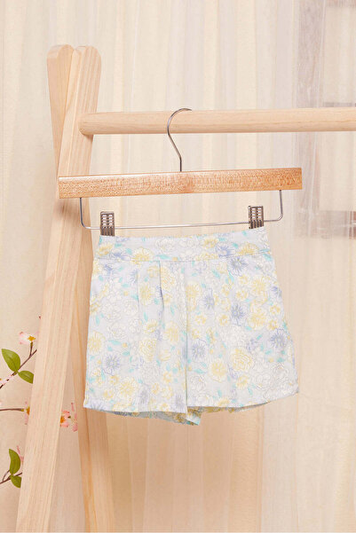 REDTAG Infant Girls Blue Floral Print Set (2 Piece)