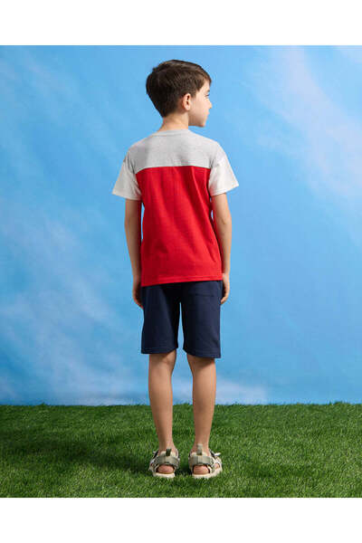 REDTAG Boys Red And Black Printed Casual Set(2 Piece)