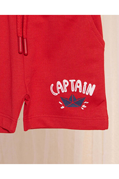 REDTAG Infant Boys Red Active Shorts