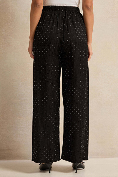 REDTAG Women Black All Over Heat Stud Trouser