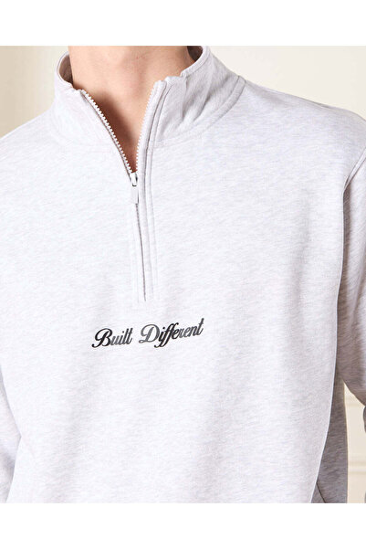 REDTAG Men Ecru Printed Sweatshirt