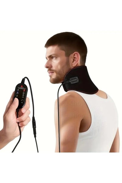 BGA USB Wired Heat and Vibration Neck Massage Pad Neck Massager
