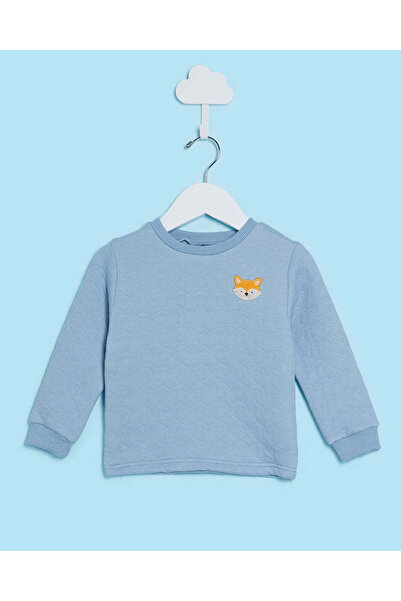 REDTAG Infant Boys Blue Jacquard Set (2 Piece)