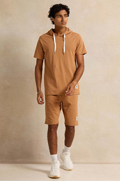 REDTAG Men Beige Active Shorts