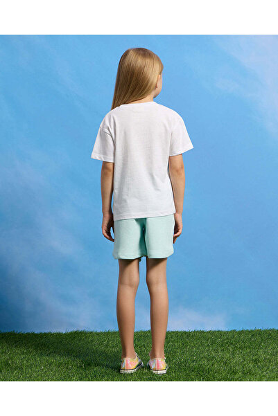 REDTAG Girls White Placement Print Casual Set (2 Piece)