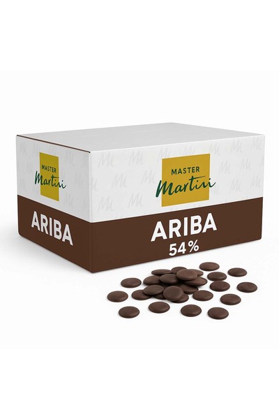 Top Ingrediente Master Martini Ariba – Discuri de Ciocolată pentru Glasat 54% Unt de Cacao - 10kg