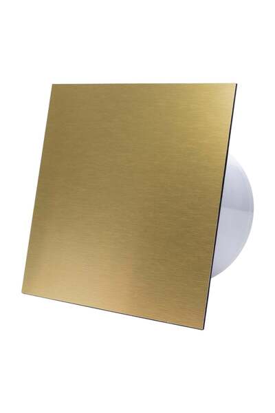 ECOVENT Ventilator de baie DECORA, Ø100,Plexiglas, Clapeta antiretur,93 m3/h, Auriu Satinat