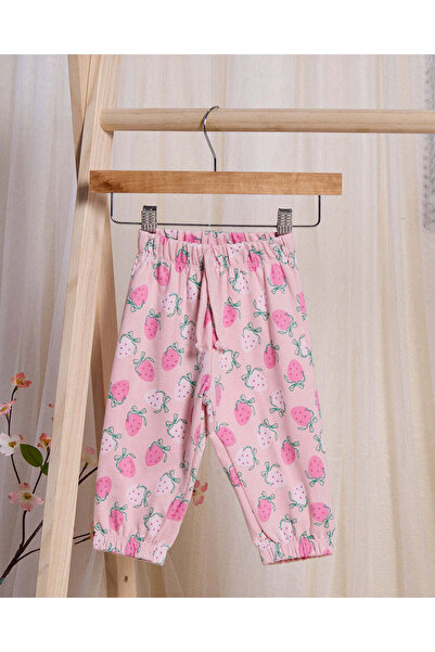 REDTAG Infant Girls Pink Printed Joggers