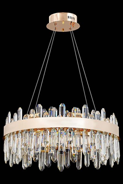 Mihran kristal Çift Taşlı Kristal Lüks Avize GOLD