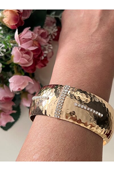 tones official سوار/إسورة من الحجر بنمط خلية النحل المطروق السميك