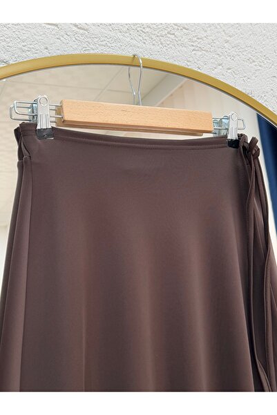 BENAHOLL Elisaid Side Tie Piece Skuba Skirt-Gs3788 Brown