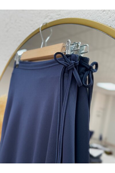 BENAHOLL Elisaid Side-Tied Piece Skuba Skirt-Gs3788 Navy Blue