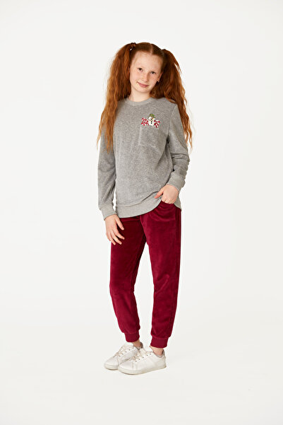 Elsima Girl Waitress Velvet Pajama Set