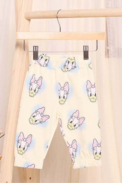 REDTAG Infant Girls Cream Printed Jogger Pants