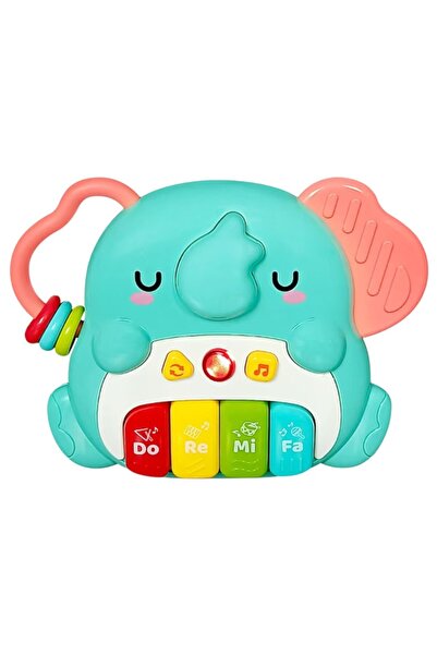 huanger Jucărie muzicală pentru bebeluși - Orgă de elefant cu sunete și lumin...