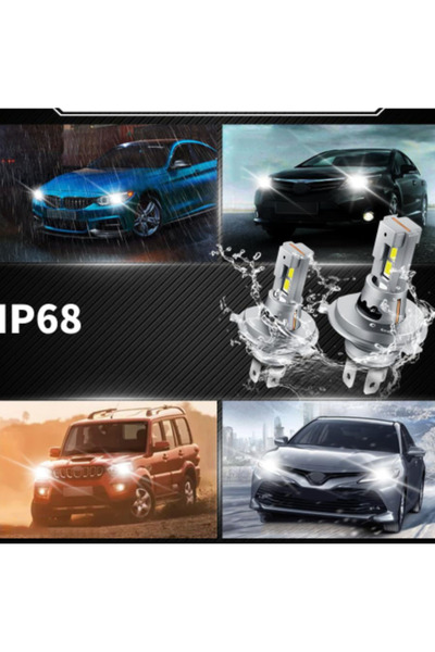 Ruan Set 2 Becuri auto LED Fq5 H4 F9 canbus 2 faze 180W/set 20000lm