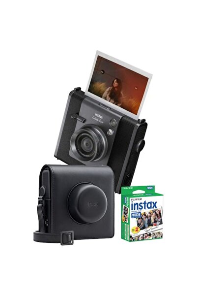 Fujifilm Instax WIDE Evo Instant Camera, Black + Film WIDE 2x10 + Bag